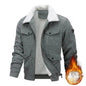Winter Lapel Fleece Jacket With Pockets Warm Thicken Cotton Coat Men's Clothing - www.Shopthatapp.com