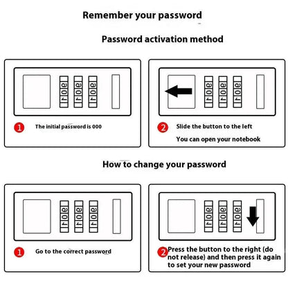 A5 Password-protected Noteboy Diary With Lock Creative Trend Journal Book Student Smart  Notepad Stationery Leather Notebook - www.Shopthatapp.com