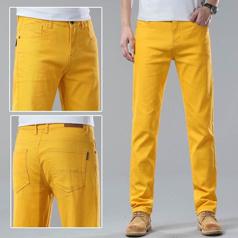 Men Fashion Brands Stretch Slim Fit Skinny Denim Pants jeans Trouser - www.Shopthatapp.com