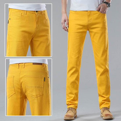 Men Fashion Brands Stretch Slim Fit Skinny Denim Pants jeans Trouser - www.Shopthatapp.com