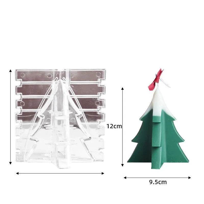 Christmas Tree Silicone Molds For DIY Christmas Creative Atmosphere Decoration Handmade Fragrant Candles - www.Shopthatapp.com