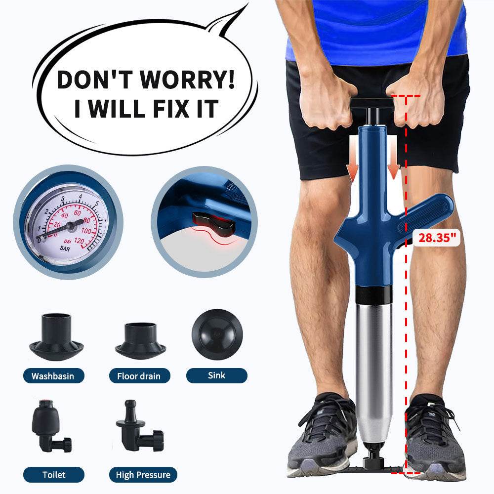High Pressure Drain Opener Sink Floor waste Toilet pipe blockage unclog - www.Shopthatapp.com