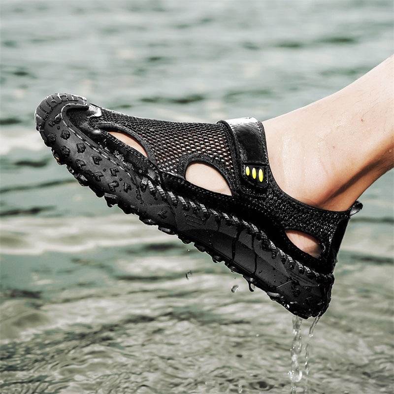 Summer Outdoor Casual Hollow Mesh Surface Breathable Men's Sandals - www.Shopthatapp.com