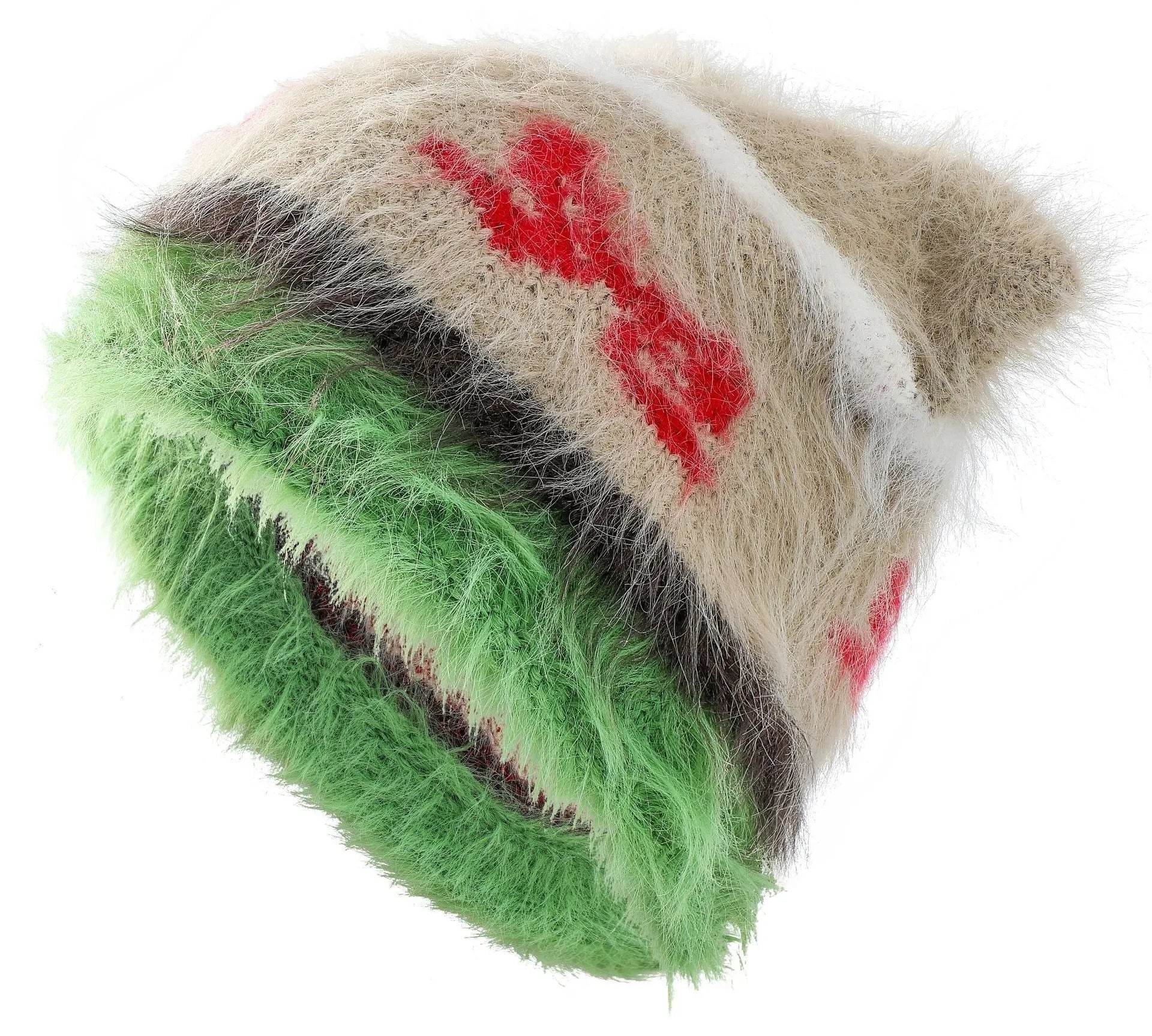 Cute Cat Ears Knitted Hat Earflaps Slipover Woolen Cap Beanies - www.Shopthatapp.com