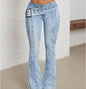 Women's Fashionable Low Waist Flared Jeans - www.Shopthatapp.com