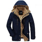 Thickened multi-pocket hooded men's cotton coat - www.Shopthatapp.com