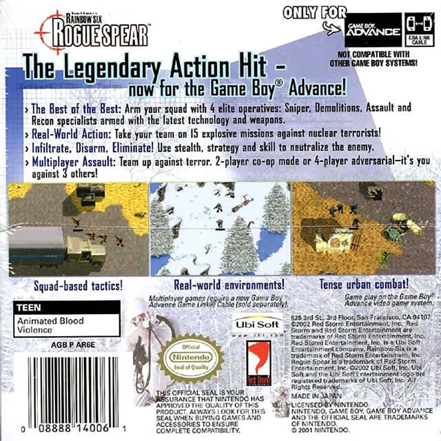 Tom Clancy's Rainbow Six: Rogue Spear (usagé) - www.Shopthatapp.com