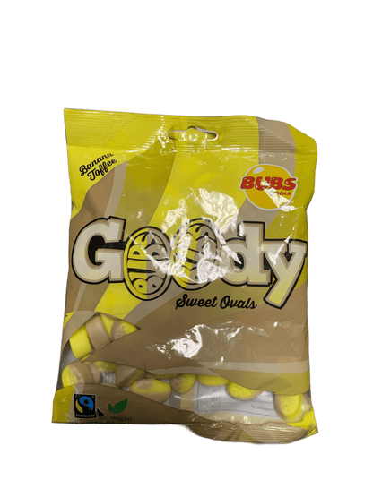Bubs Goody Sour Ovals Banana Toffee Candy 175G - Swedish Edition - www.Shopthatapp.com
