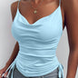 Spaghetti Strap Tops V-neck Camisole top Women Summer top - www.Shopthatapp.com