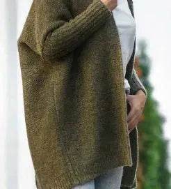 Oversized Head cover Knitted Long Kimono Cashmere Cardigan for Women - www.Shopthatapp.com
