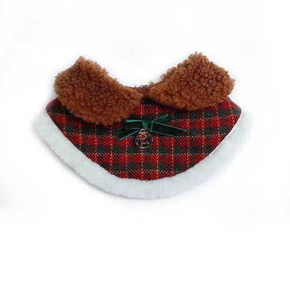 Pet Christmas Cat Hat Bib Dress Up Clothes - www.Shopthatapp.com