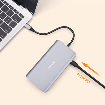 Station d'accueil USB-C 2 ports HDMI 11 en 1, triple écran, hub USB-C 2 ports HDMI et VGA