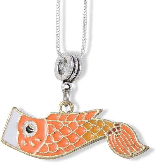 Koi Fisch Coi Charm Schlangenkette Halskette