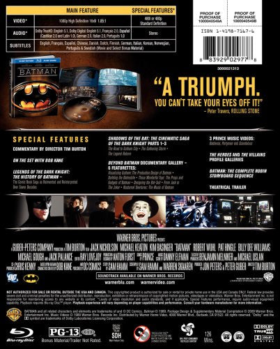 Batman (20th Anniversary Edition Blu-ray Book) [Import] - www.Shopthatapp.com