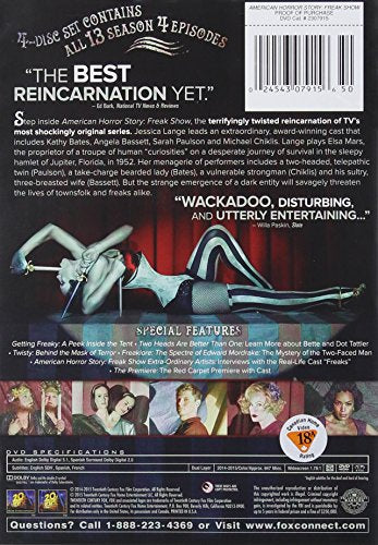American Horror Story: Freak Show / The Complete Fourth Season - DVD (Used) - www.Shopthatapp.com