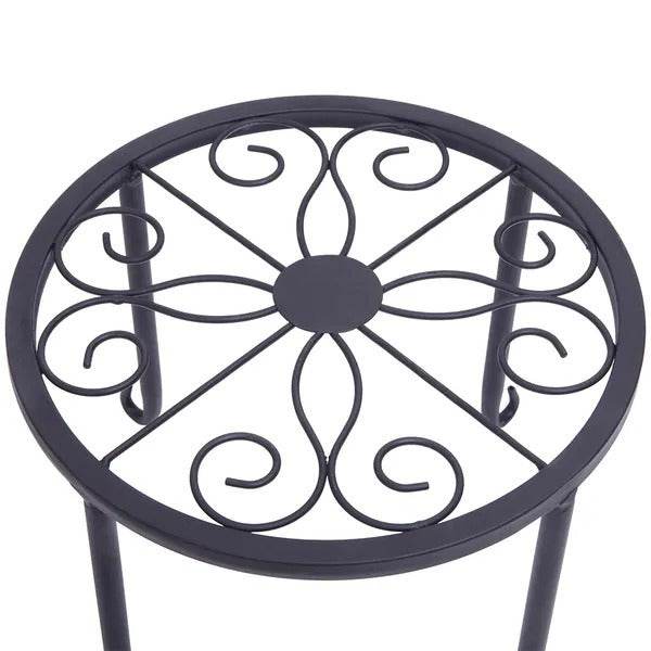 Metal Plant Stand 4 In 1 Potted Irons Planter Supports Floor Flower Pot Round Rack Display - www.Shopthatapp.com