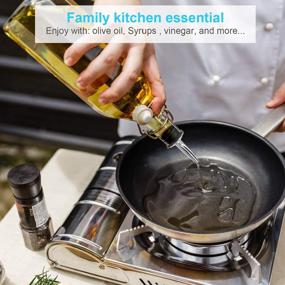 6 verseurs pour bouteilles d'alcool, verseur pour bouteilles d'huile, verseur pour boissons, spiritueux, acier inoxydable