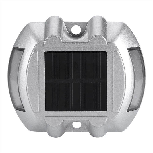 Casting Aluminum Solar Power Waterproof 6 LED Lamp Outdoor Road Driveway Pathway Light Yellow - www.Shopthatapp.com