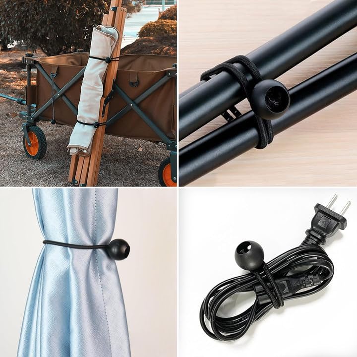 Tarpaulin Clips with 4mm Tarpaulin Ties for Camping Cargo Car Boat 10 Pack
