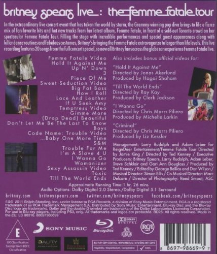Britney Spears Live: The Femme Fatale Tour [Blu-ray] - www.Shopthatapp.com