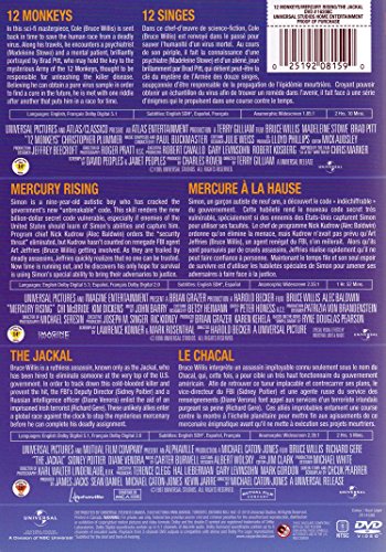 Bruce Willis Triple Feature (12 Monkeys / Mercury Rising / The Jackal) - DVD - www.Shopthatapp.com