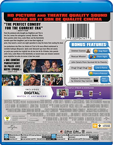 Blockers [Blu-ray + DVD + Digital] (Bilingual) - www.Shopthatapp.com