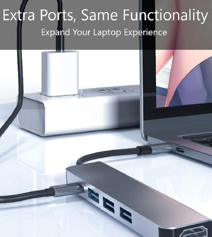 USB-C-Multiport-Adapter, 5-in-1-Dockingstation mit 87 W PD-Ladefunktion, HDMI 4K