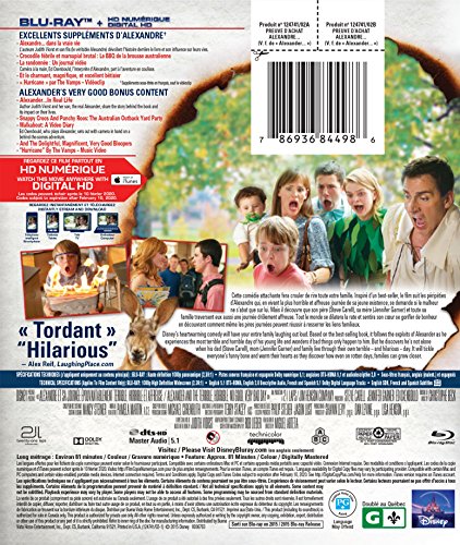 Alexandre et sa Journée Épouvantablement Terrible, Horrible et Affreuse [Blu-ray + Digital HD] (Bilingual) - www.Shopthatapp.com