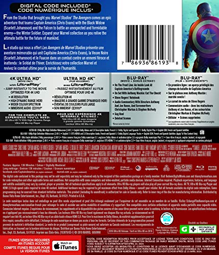 Captain America / The Winter Soldier - 4K/Blu-Ray - www.Shopthatapp.com