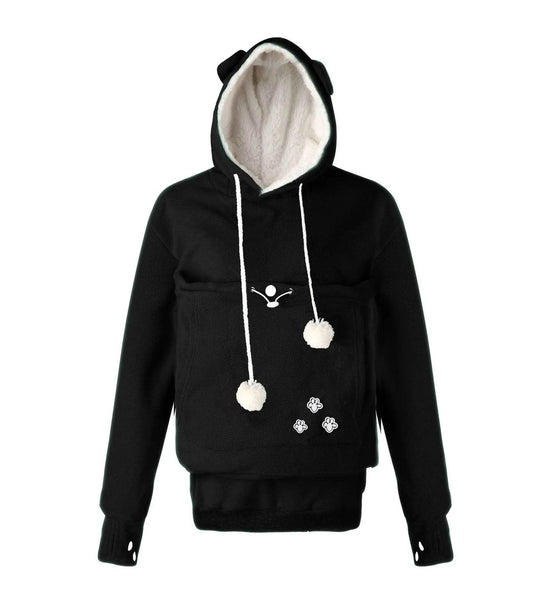 Sweatshirt With Pockets – Women’s Casual Solid Cat Lover Hoodie - www.Shopthatapp.com