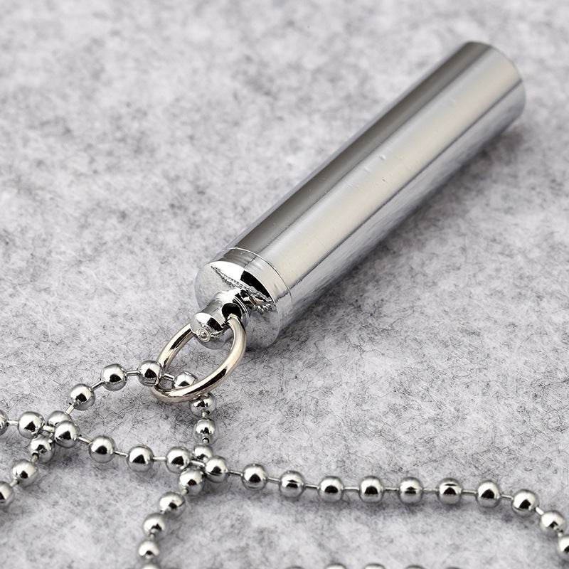 Silver Ball Chain Pendant Necklace for men