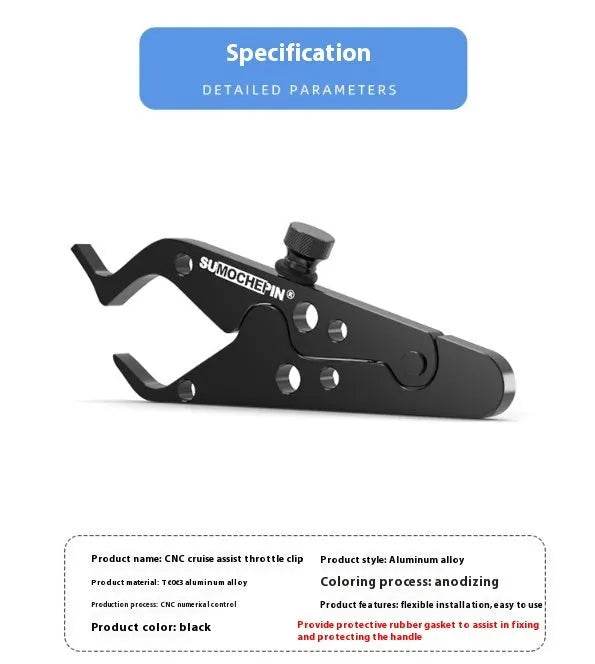 Motorcycle Throttle Grip CNC Aluminum Lock Assist Retainer Universal Cruise Control Bike Throttle Wrist Grip Handle Bar - www.Shopthatapp.com