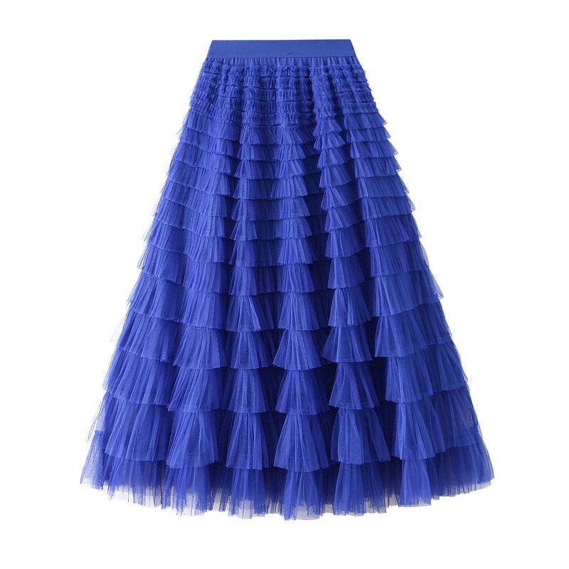 Cake Skirt Women's White Gauze long Layered tulle Skirt - www.Shopthatapp.com