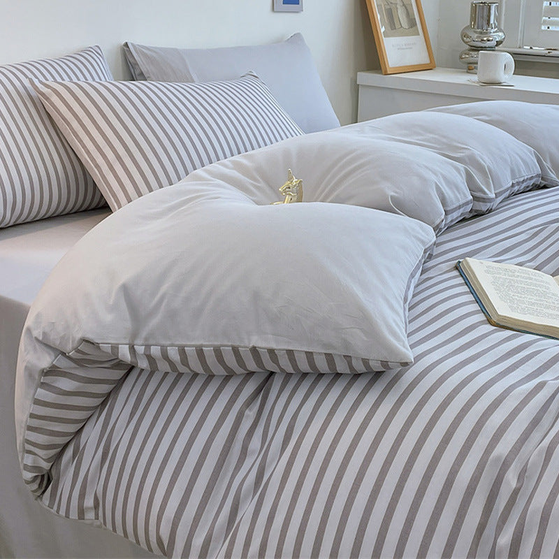 Pure Cotton Class A Four-piece Quilt Cover Household Pure Cotton Bed Sheet Duvet Cover - www.Shopthatapp.com