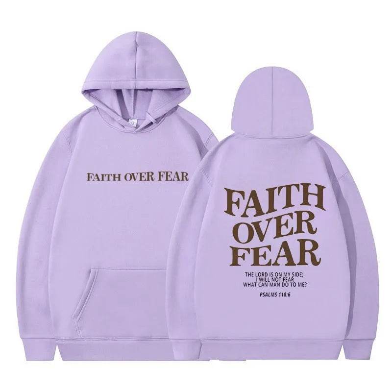 New Hoodie Faith Fear Men's And Women's Printed Sweatshirt’s - www.Shopthatapp.com