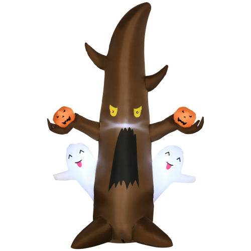 5 Halloween Inflatables Outdoor Decorations Ghost Tree With Pumpkins, Blow-Up LED Yard Decor Indoor Outdoor For Garden, Lawn, Party, Holiday - www.Shopthatapp.com