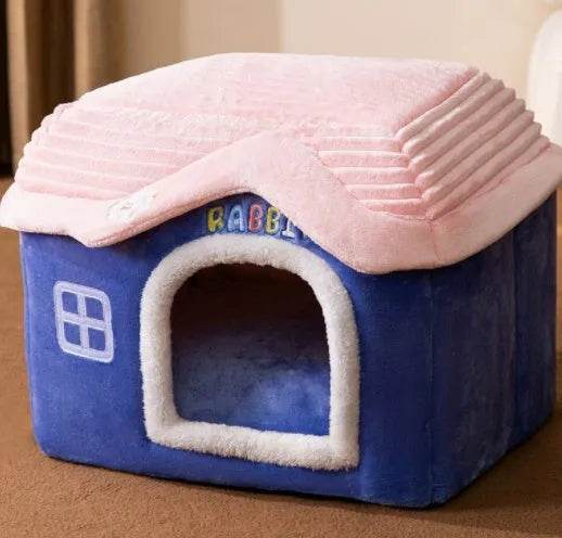 Foldable Dog House Pet Cat Bed Winter Dog Villa Sleep Kennel Removable Nest Warm Enclosed Cave Sofa Pets Supplies - www.Shopthatapp.com