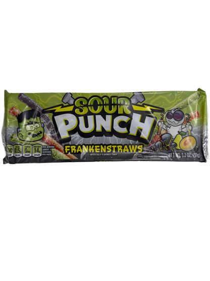 Sour Punch Halloween Frankenstraws Rope Candy 91G - U.S Edition - www.Shopthatapp.com