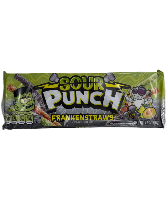 Sour Punch Halloween Frankenstraws Rope Candy 91G - U.S Edition - www.Shopthatapp.com