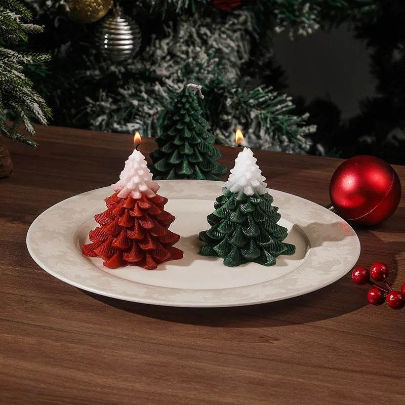 Christmas Tree Silicone Molds For DIY Christmas Creative Atmosphere Decoration Handmade Fragrant Candles - www.Shopthatapp.com