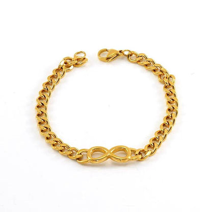 Fashion Stainless Steel Cuban Link Chain Bracelet Numbers - www.Shopthatapp.com