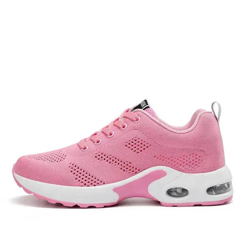 Casual Shoes Breathable Lightweight Mother Shoes Lace-up Cushioned Sneakers for Women - www.Shopthatapp.com