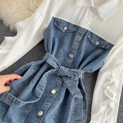 New Fashion Retro denim dress - www.Shopthatapp.com