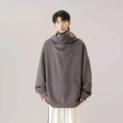 Autumn Winter Oversized Turtleneck Hoodie  Pullover for mens - www.Shopthatapp.com