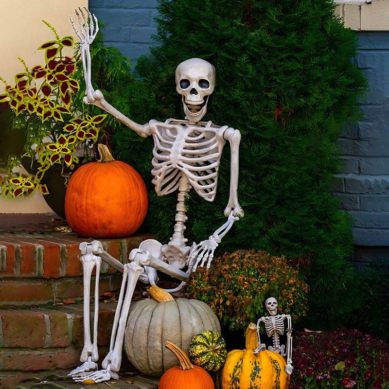 Halloween Movable Joint Skeleton Plastic Model 90cm Party Outdoor Decoration Props - www.Shopthatapp.com