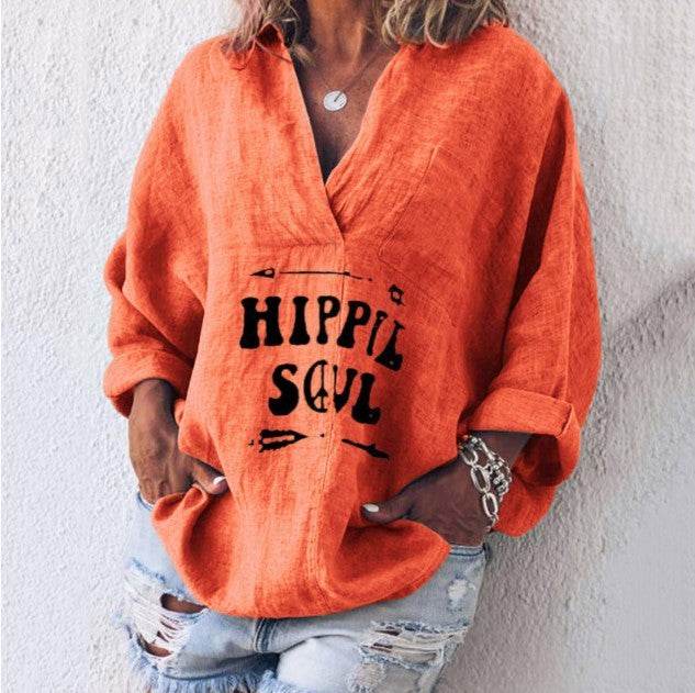 Casual Summer Cotton blend pocket women blouse  top - www.Shopthatapp.com