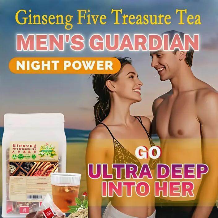 8.81 Oz Five Treasures Ginseng Tea - 250g, 50 Pieces, 5g - www.Shopthatapp.com