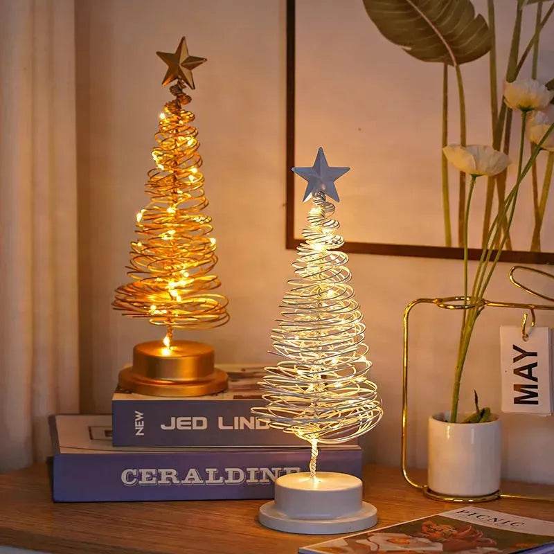 Spiral LED Light Christmas Tree Decoration Night Light Ornaments - www.Shopthatapp.com