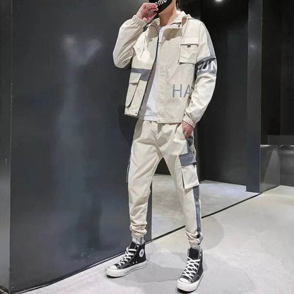 Autumn Casual Sportswear 2pcs suit Workwear Tracksuit Outfit for men - www.Shopthatapp.com