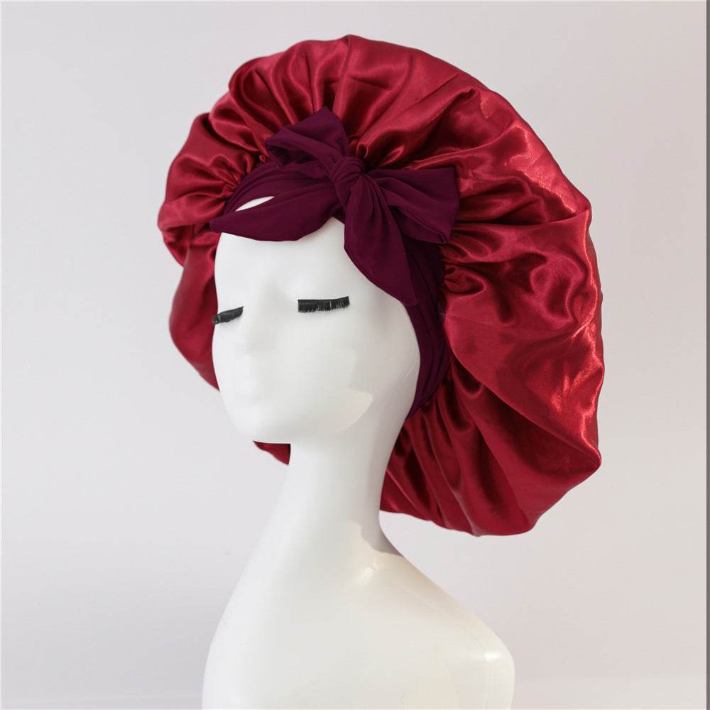 Silk Hair Bonnet For Sleeping Satin bonnet for curly hair - www.Shopthatapp.com